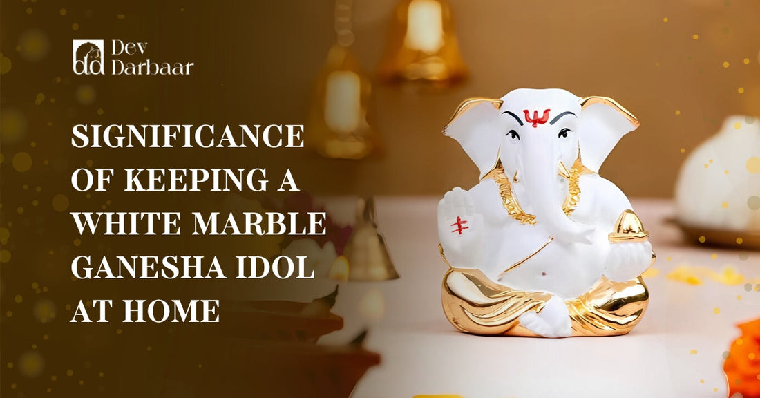 White Marble Ganesha Idol