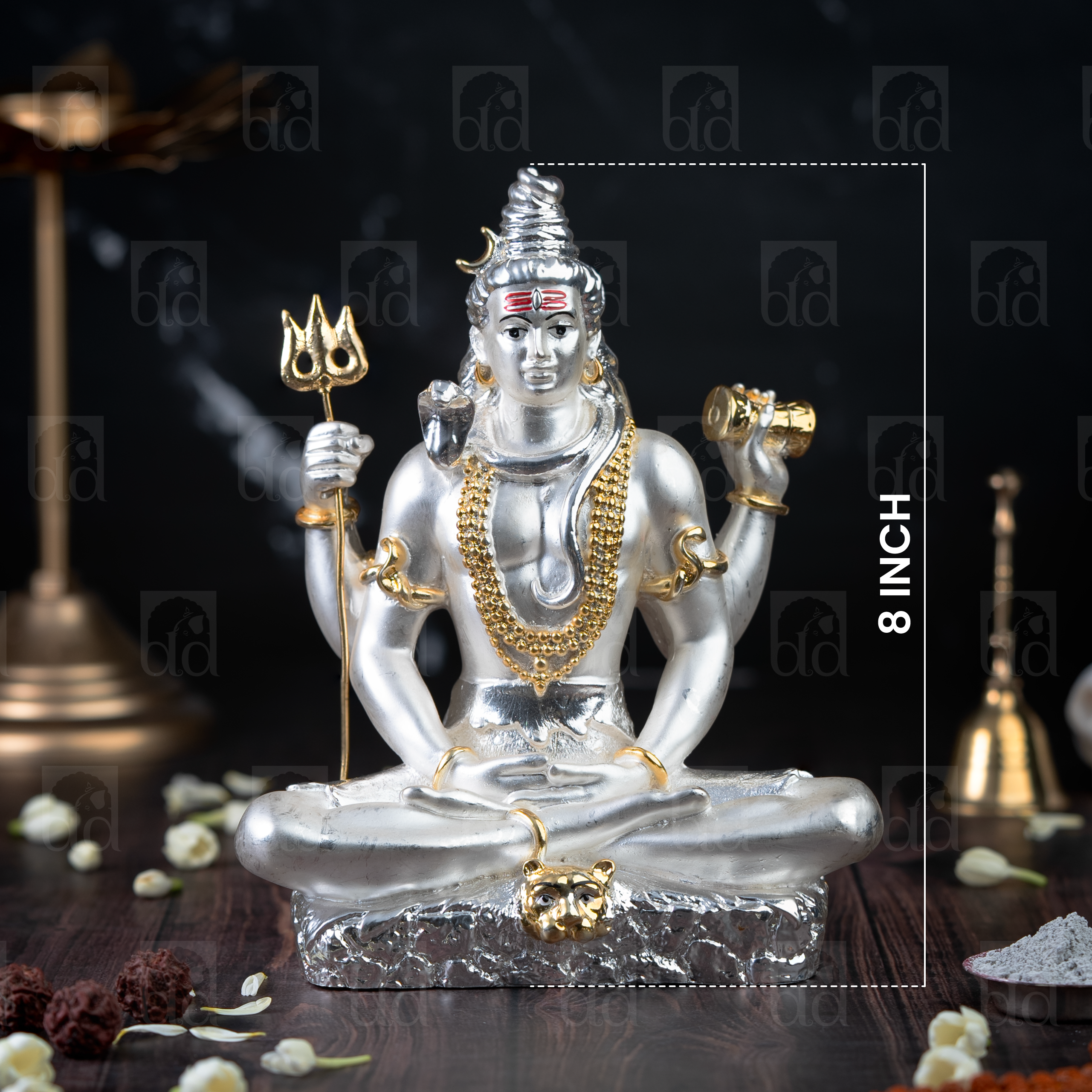 Silver Plated Lord Shiva Murti