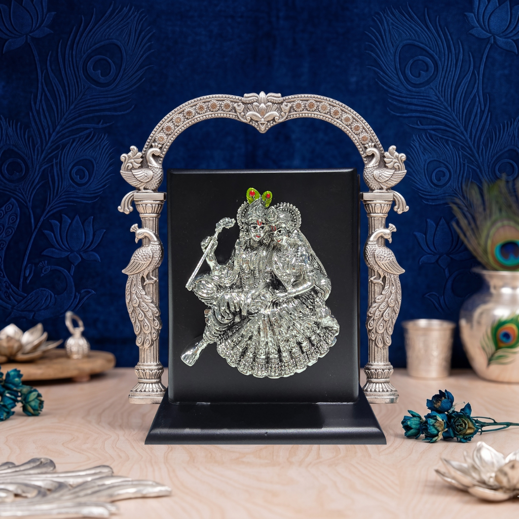 999-silver-plated-radhe-krishna-mdf-frame-devdarbaar