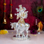 Gold & Silver Plated Standing Krishna Murti with a Calf-Dev DarBaar