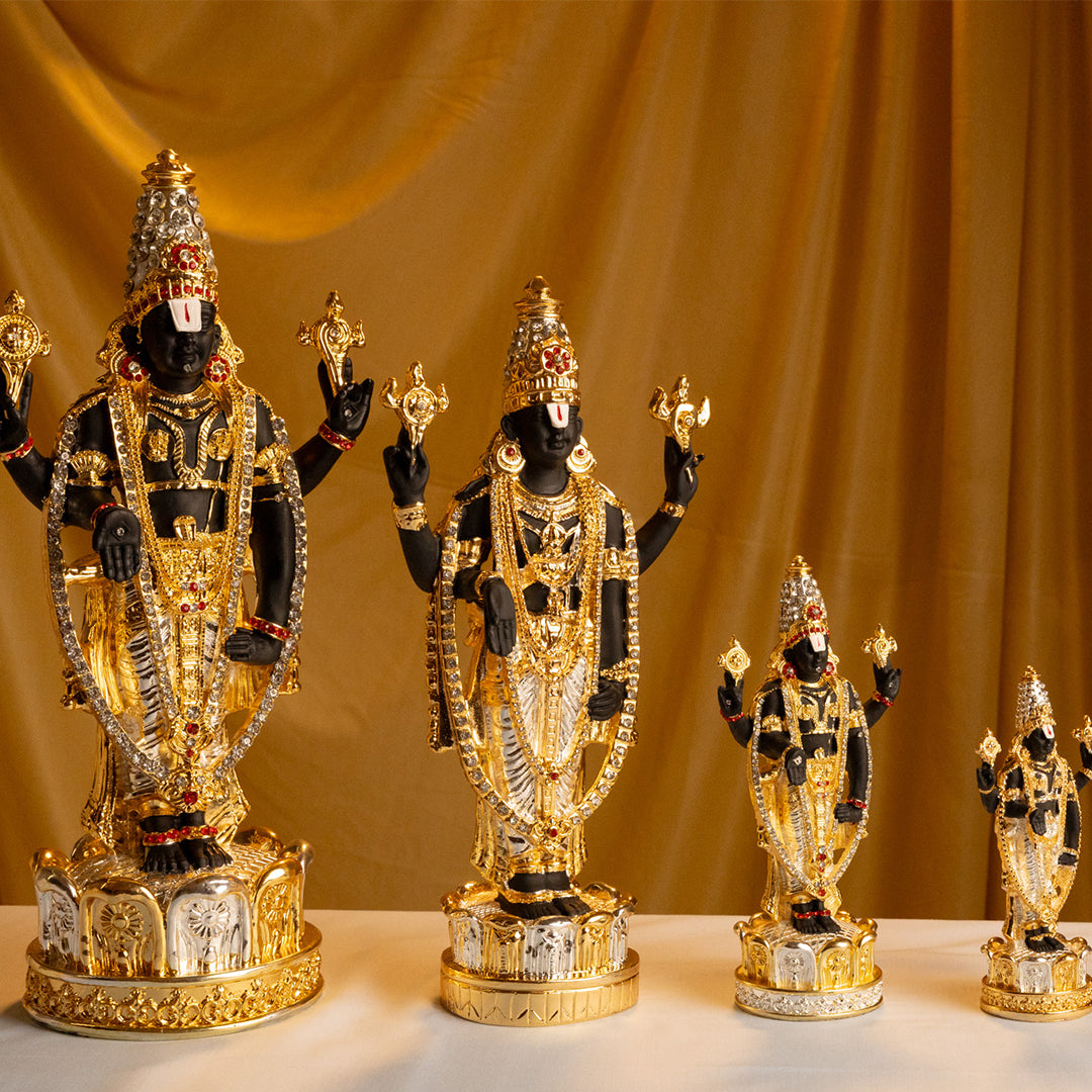 Gold Plated Tirupati Balaji Idol – Venkateswara Statue