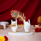 Gold Plated Krishna Hands – Divine Blessings Statue