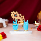 Gold Plated Krishna Hands – Divine Blessings Statue