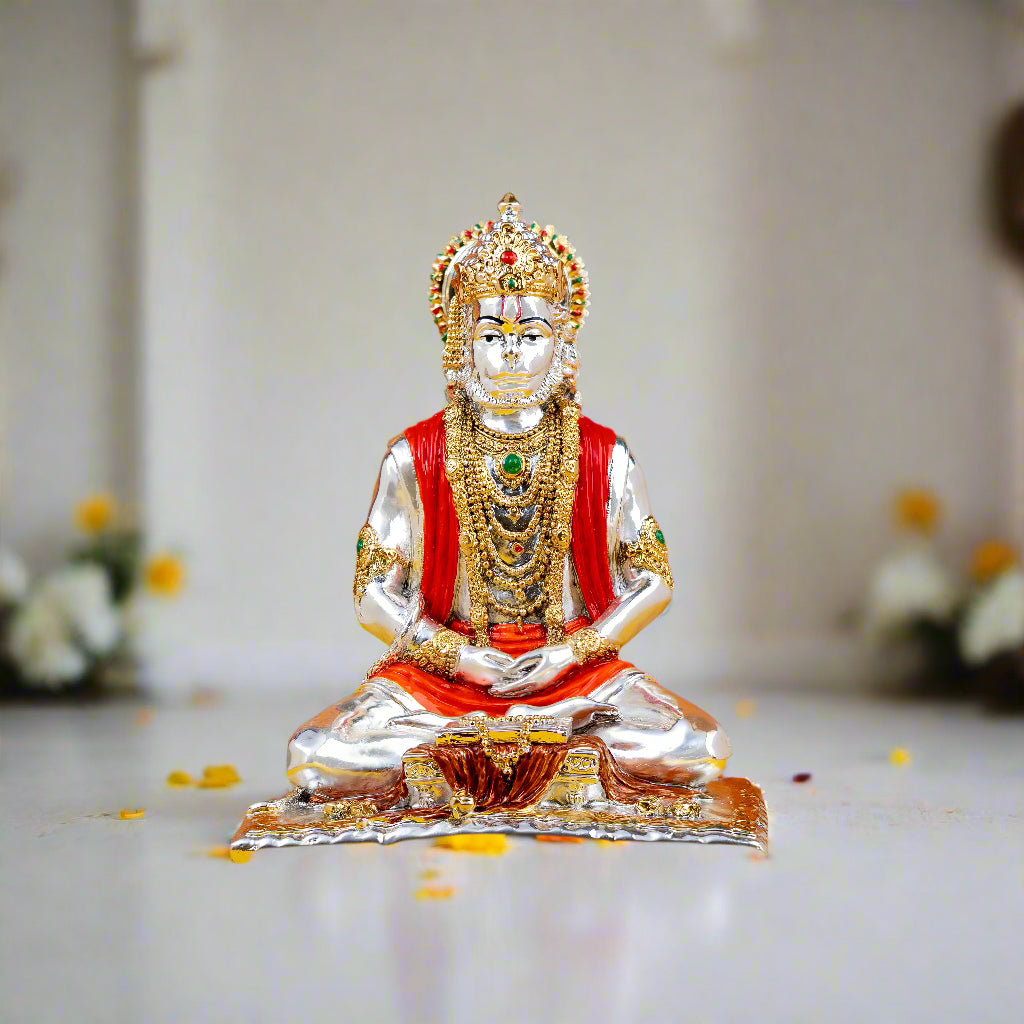 Gold Plated Hanuman Statue – Hindu God Idol