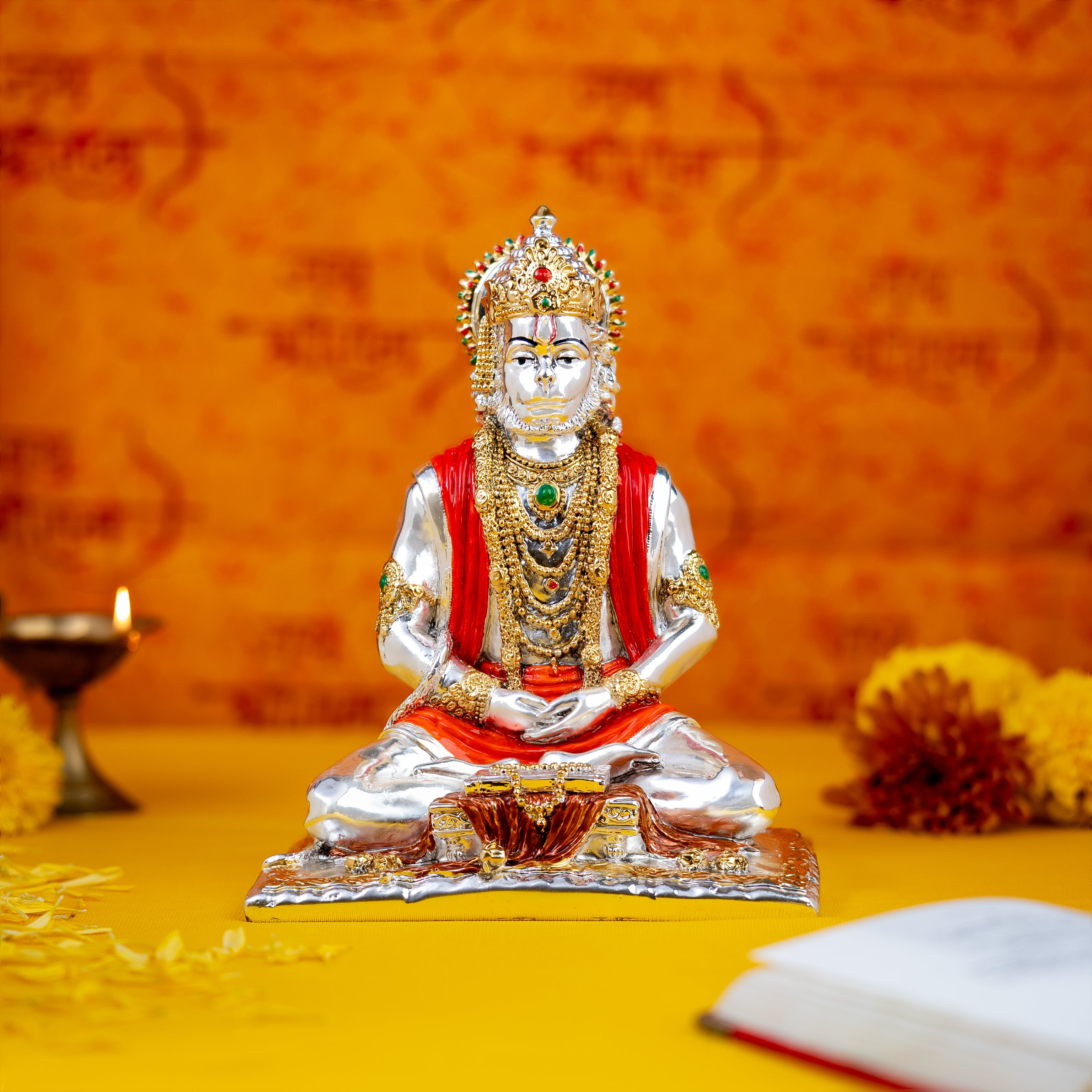 Gold Plated Hanuman Statue – Hindu God Idol