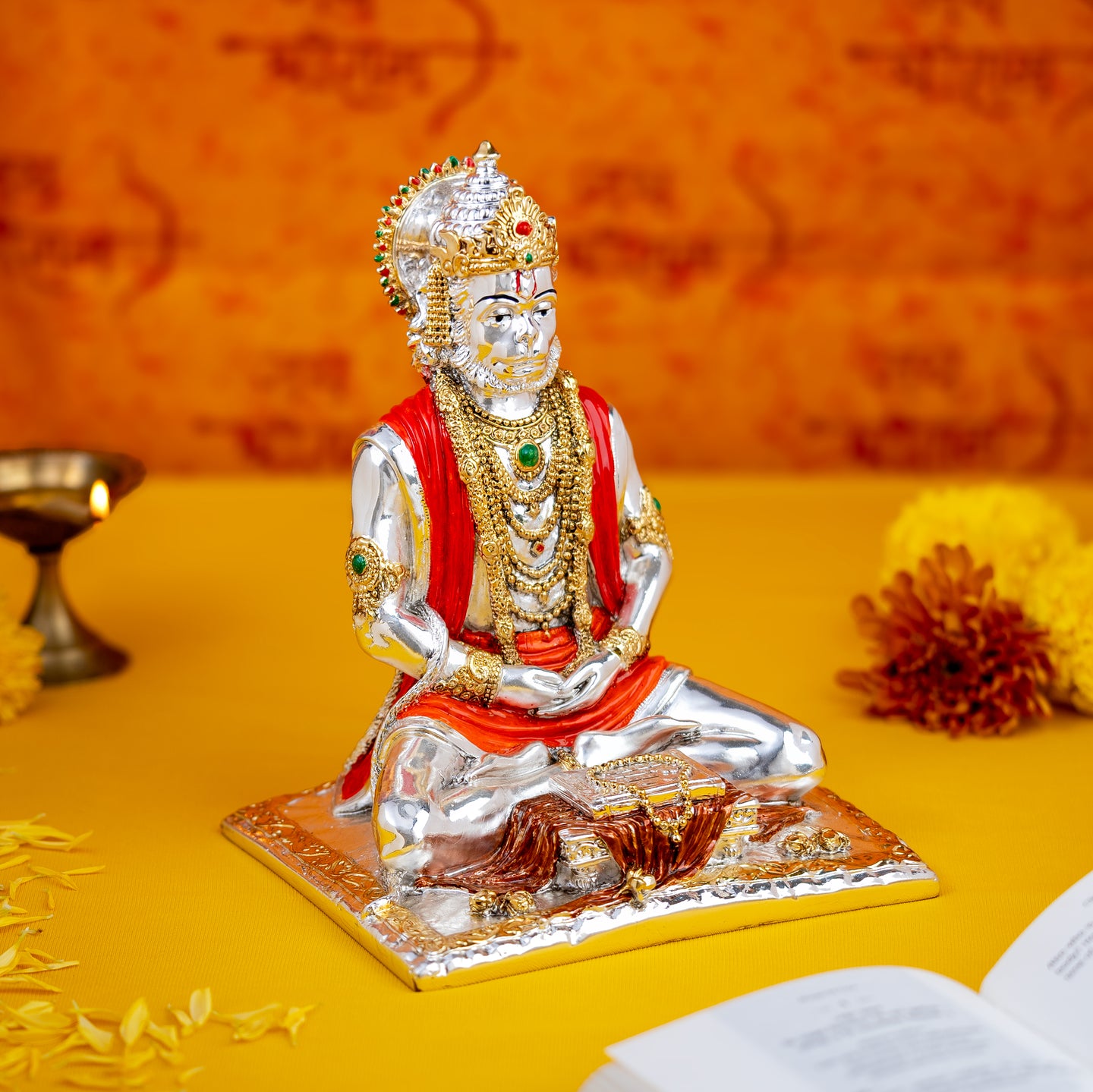 Gold Plated Hanuman Statue – Hindu God Idol