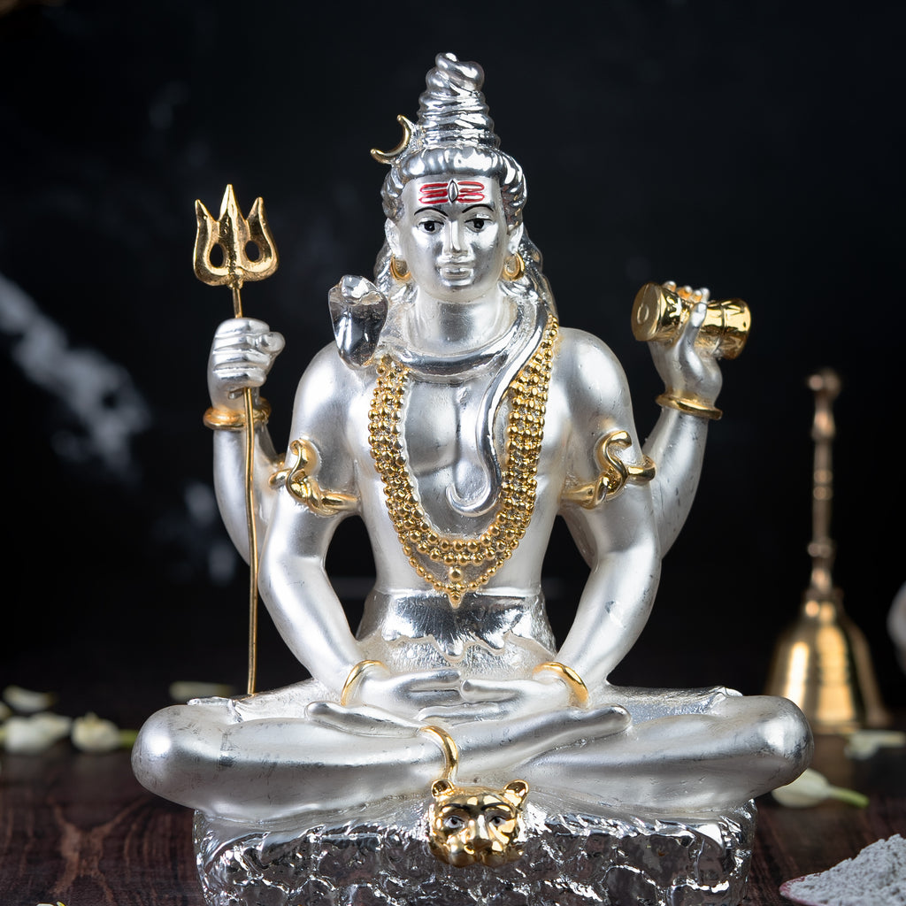 Silver Plated Lord Shiva Murti