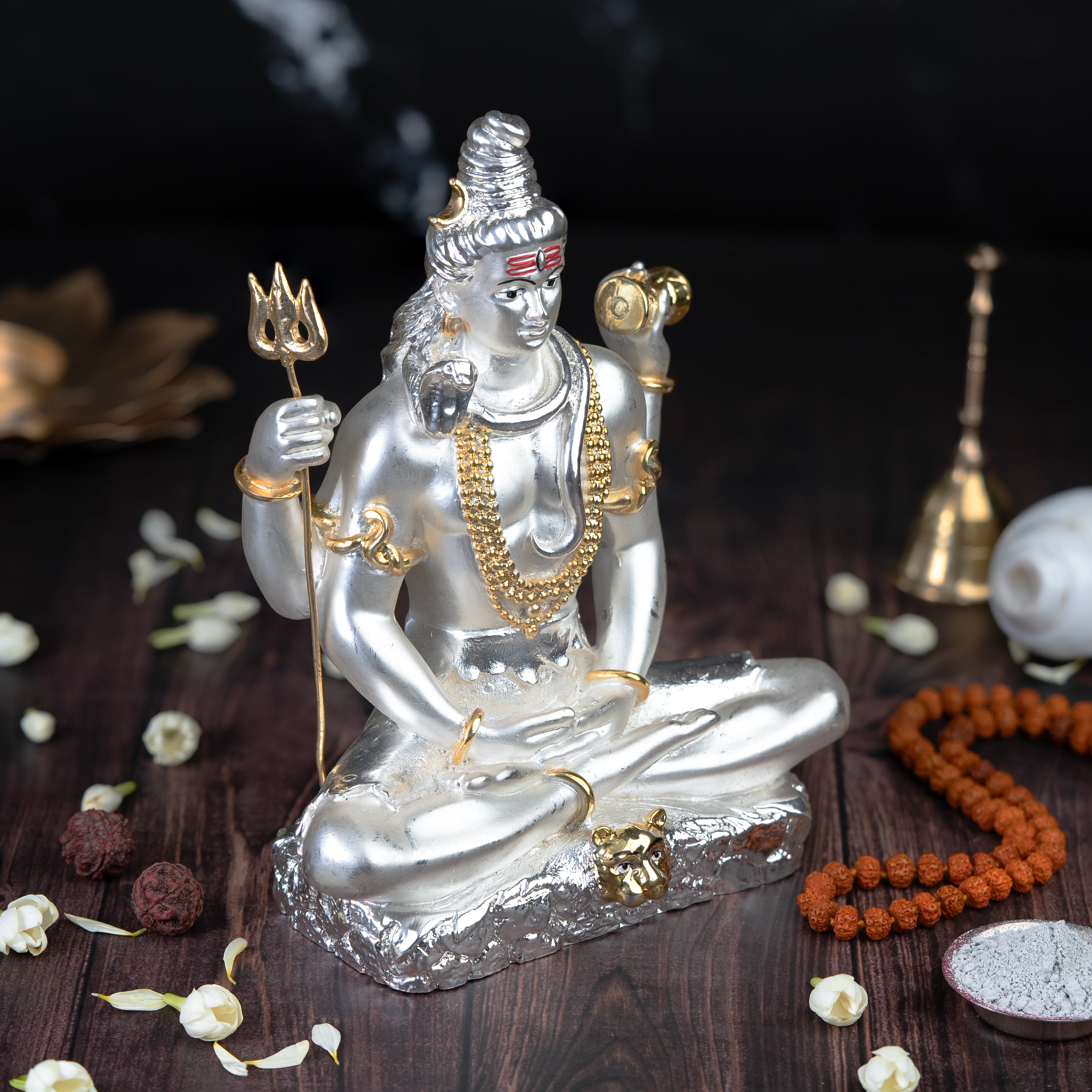 Silver Plated Lord Shiva Murti