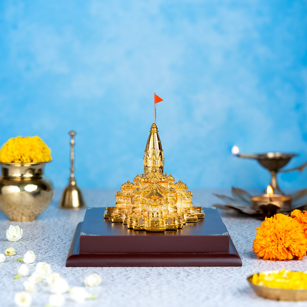 Gold Plated Shree Ram Mandir Temple – Ayodhya Replica