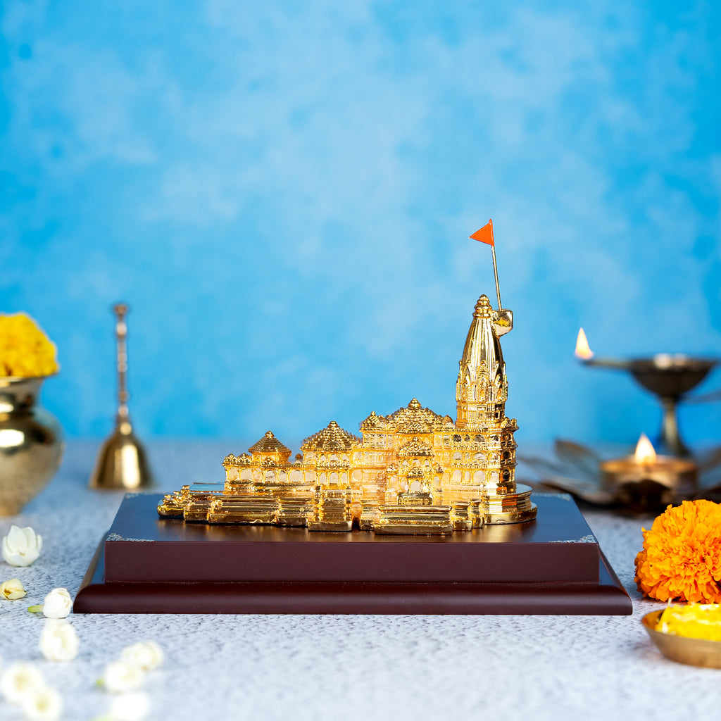 Gold Plated Shree Ram Mandir Temple – Ayodhya Replica