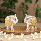 Gold Plated Trunk Up Elephant