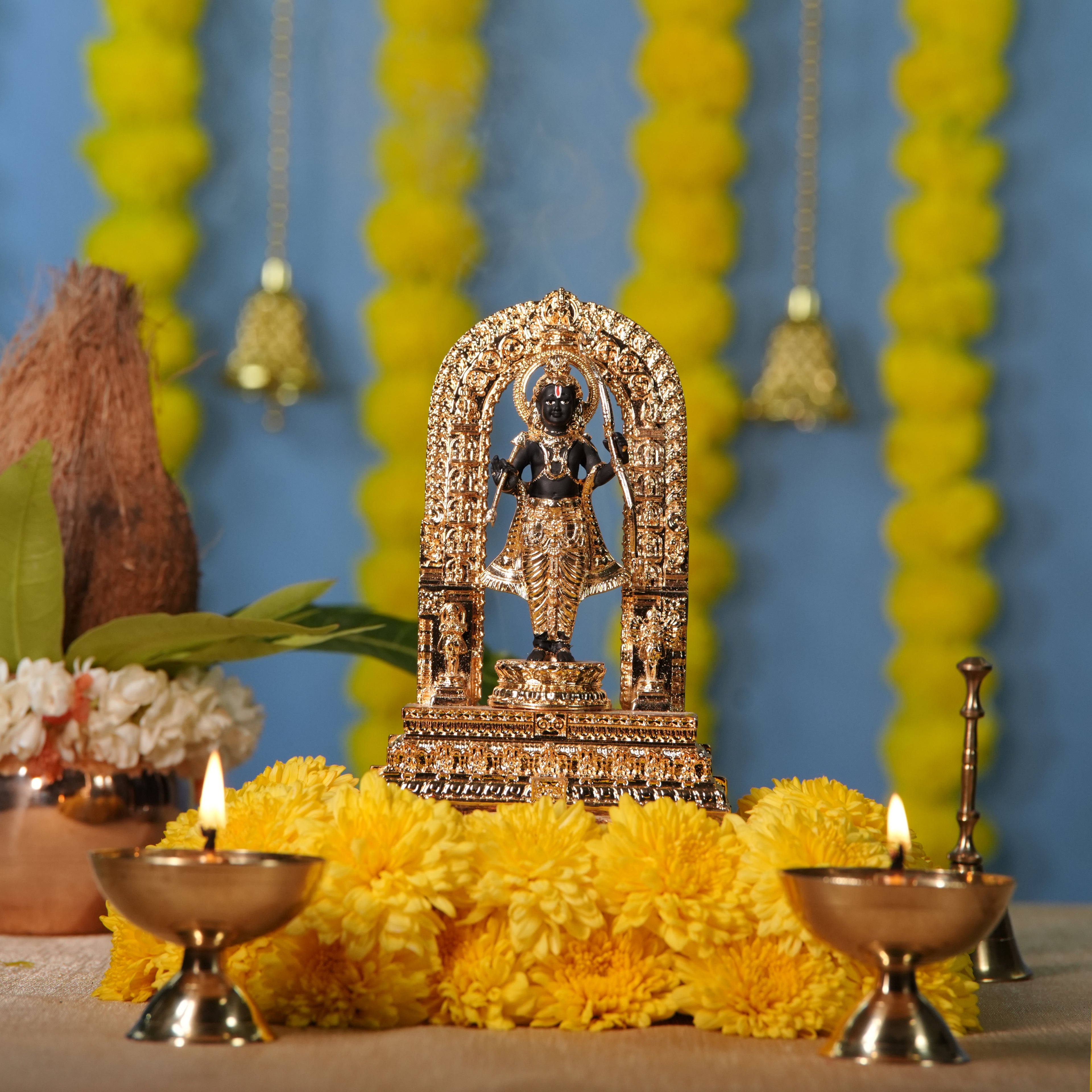 Gold Plated Ram Lalla Murti – Infant Rama Idol