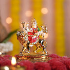 Maa Durga Murti (Sherawali Mata) | 24K Gold Plated Idol for Home