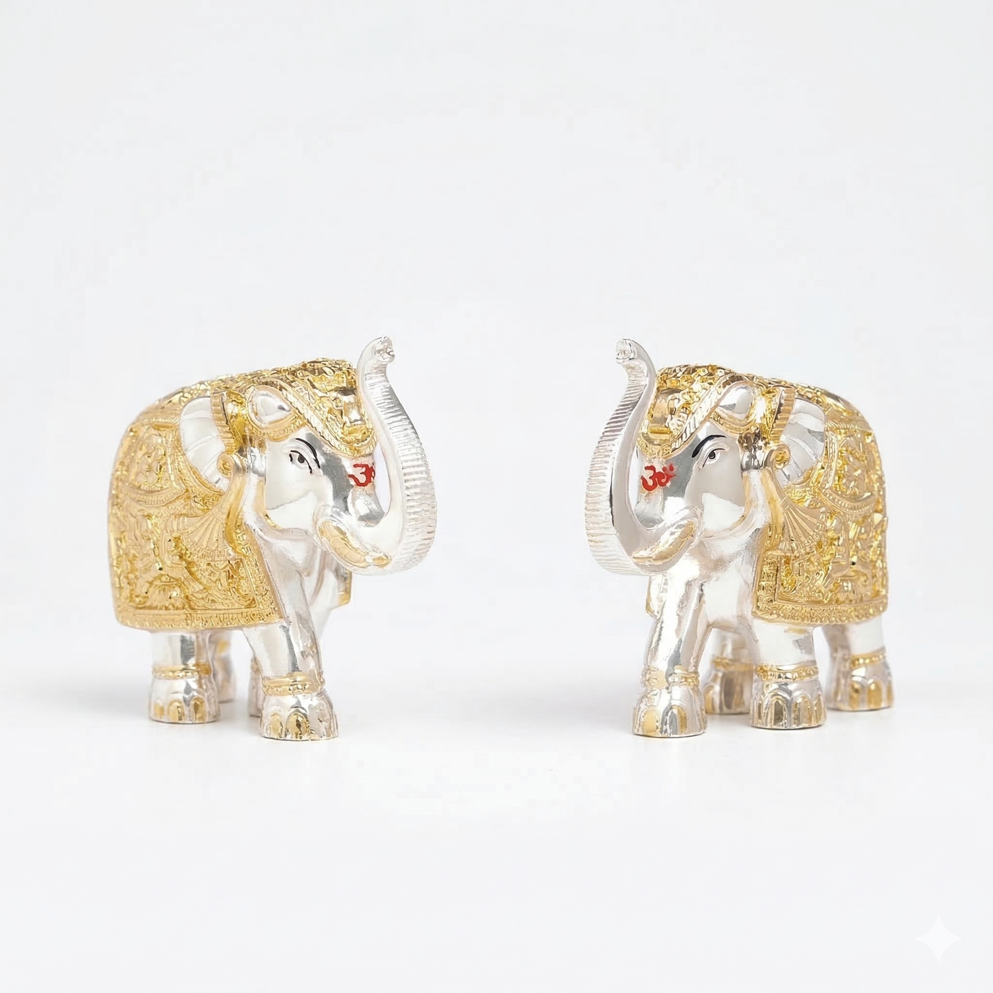 Gold Plated Trunk Up Elephant