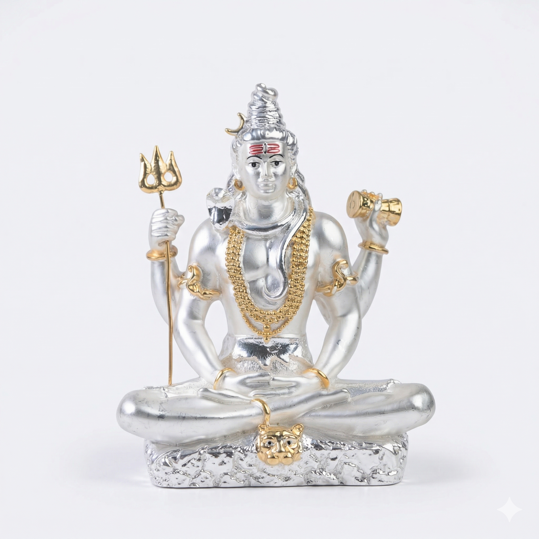 Silver Plated Lord Shiva Murti