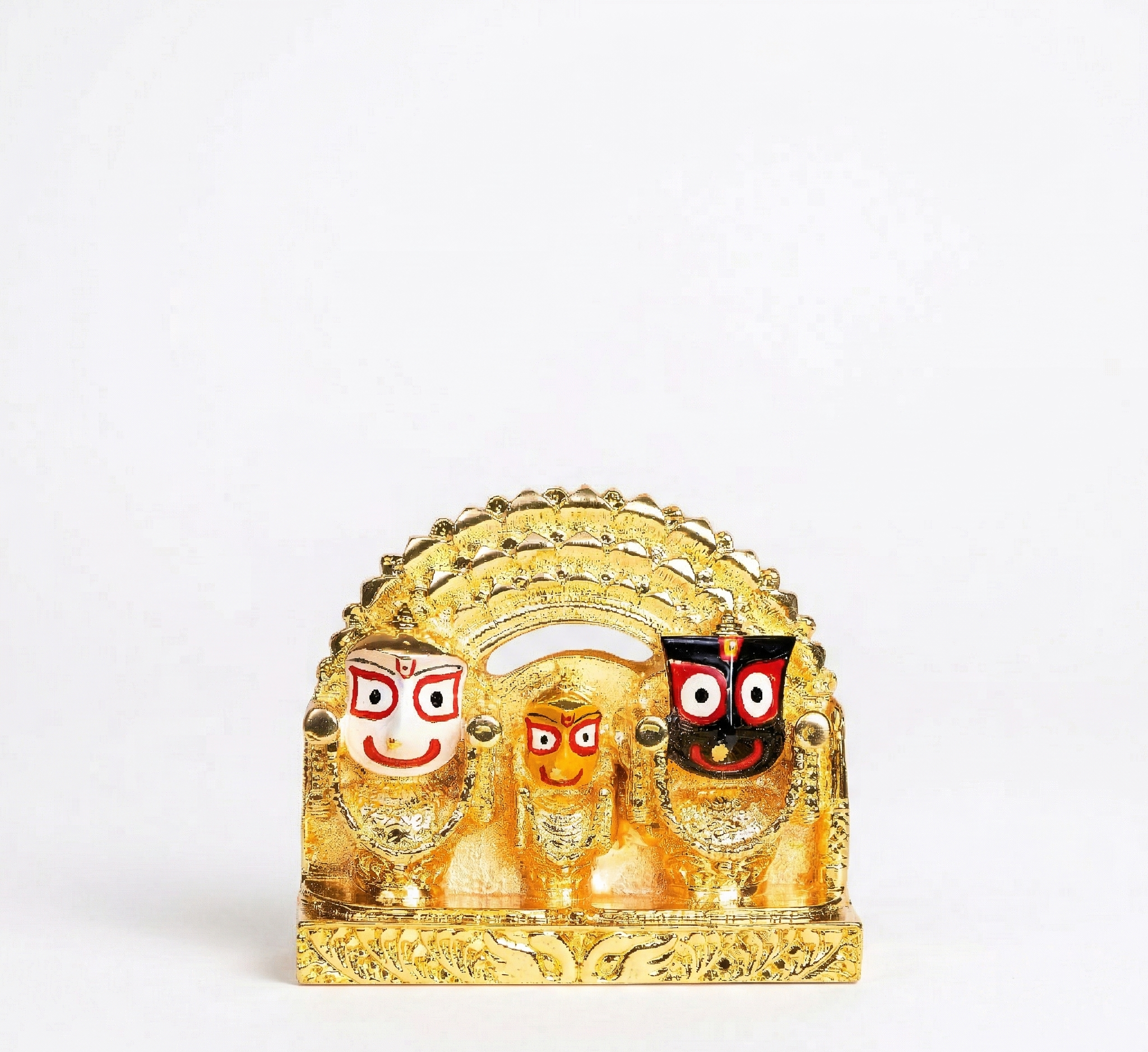 Gold Plated Jagannath, Balabhadra & Subhadra Statues