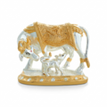 Gold & Silver Kamdhenu Cow & Calf – Vastu Decor