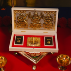 Ganesh Lakshmi Saraswati Pocket Temple | 24 Karat Gold Coated-Dev DarBaar