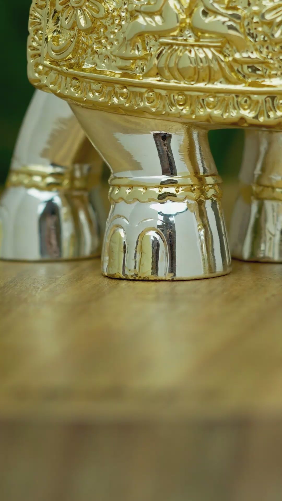 Gold Plated Trunk Up Elephant